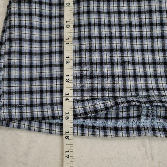 Hollister Ultra High-Rise Mini Skirt Size XS XSmall Plaid Black Blue Back Zip - Picture 8 of 9
